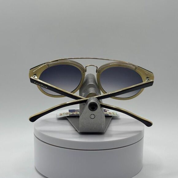 NOS Vintage Y2K Designer Sunglasses | Cole Haan | Black/Yellow Round Plastic main image 4